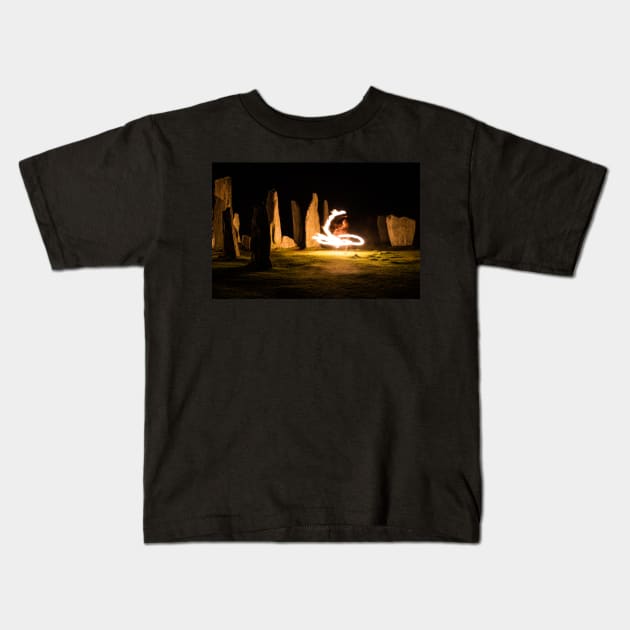 The Callanish fire dragon Kids T-Shirt by fairyfreak